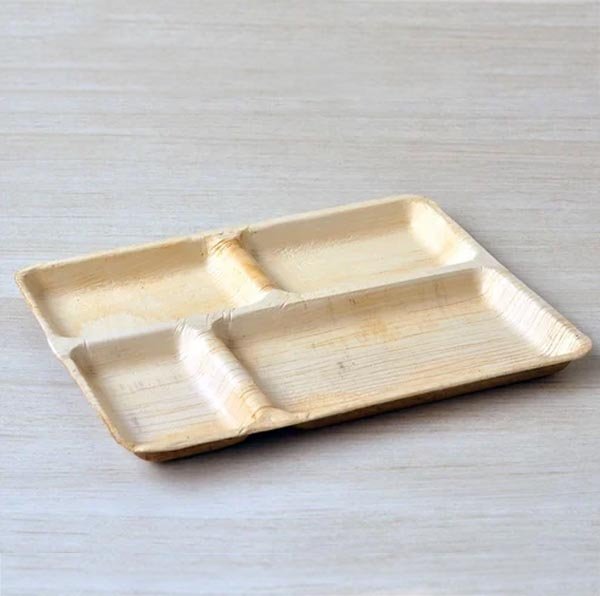 10'' SQUARE 3 COMPARTMENT PLATE